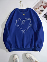 Royal blue sweatshirt heart Beauty